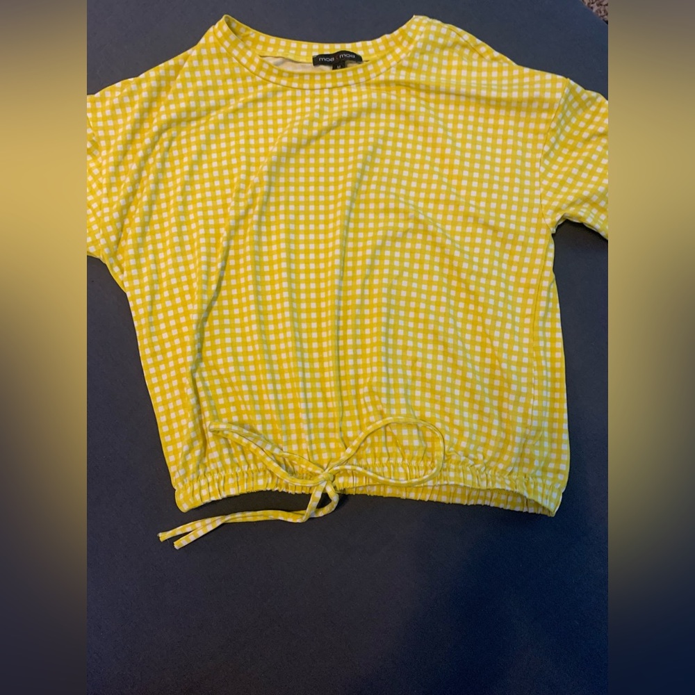 yellow plaid shirt